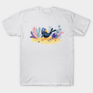 Cartoon blackbird T-Shirt